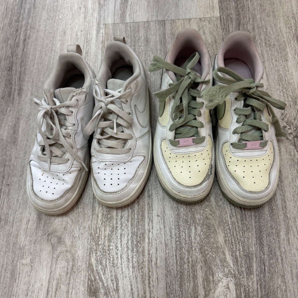 Nike Air Force 1 LV8 and Nike Low White Youth Sneakers Bundle Shoes Size 4Y Used